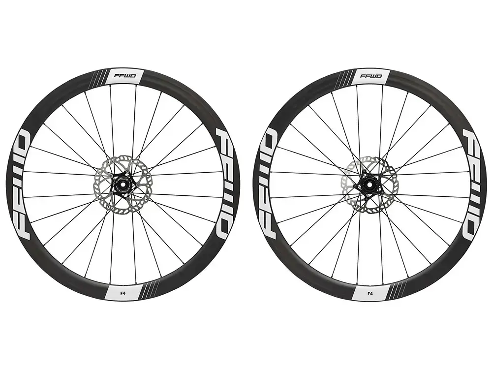 Fast Forward F4D Full Carbon Clincher Disc Wielset met DT Swiss DT350 Naaf Zwart/Wi