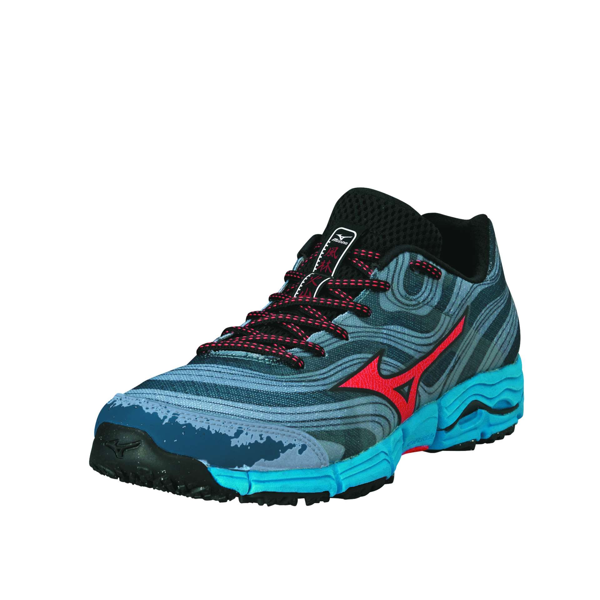 Mizuno Wave Kazan Trail Hardloopschoenen Grijs/Blauw Heren koop je bij  Futurumshop.nl