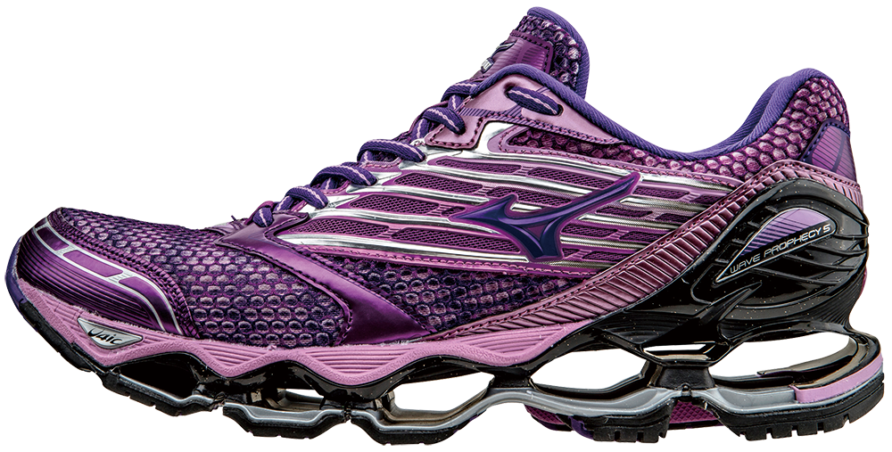 Mizuno Wave Prophecy 5 Hardloopschoenen Paars/Roze/Zwart Dames