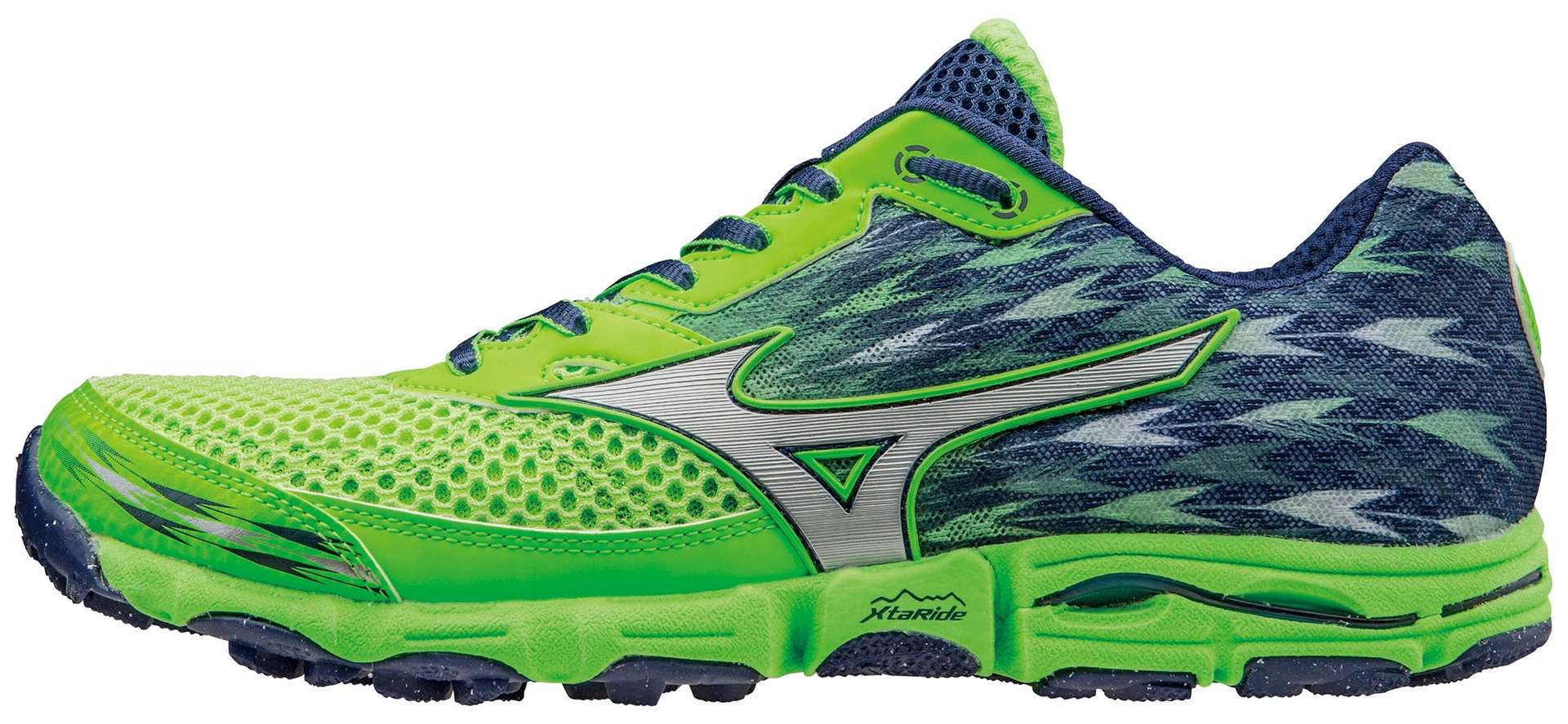 Mizuno Wave Hayate 2 Trail Hardloopschoenen Groen/Zilver/Blauw Heren