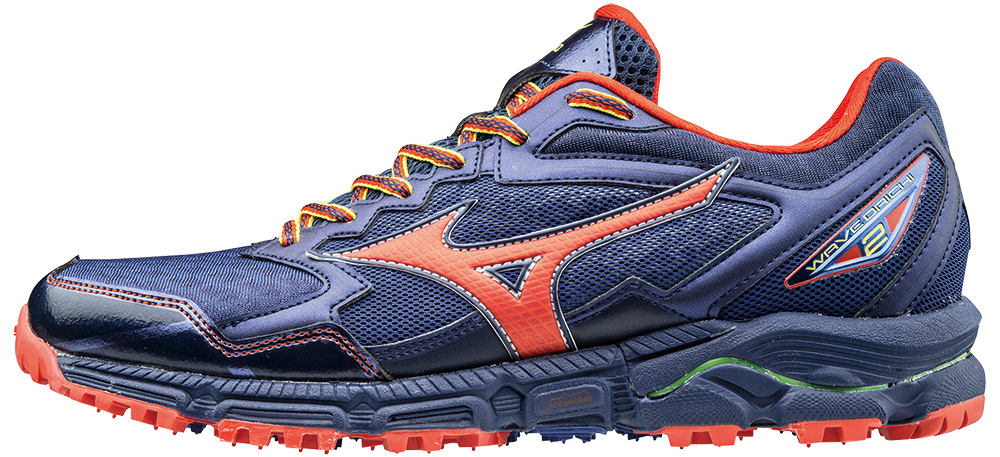 Mizuno Wave Daichi 2 Trail Hardloopschoenen Paars/Rood Heren