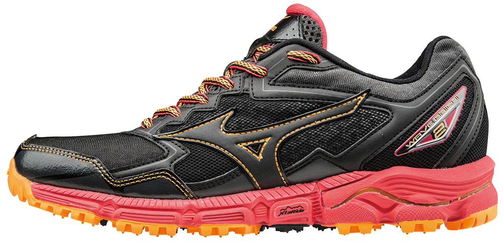 Mizuno Wave Daichi 2 Trail Hardloopschoenen Zwart/Roze/Oranje Dames