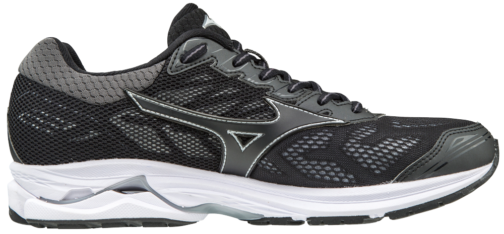 Mizuno Wave Rider 21 Hardloopschoenen Zwart/Zilver Dames