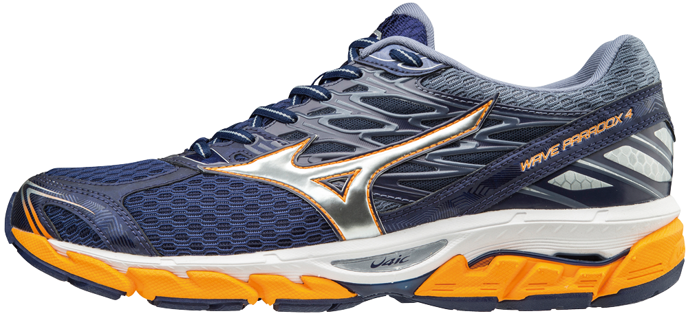 Mizuno Wave Paradox 4 Hardloopschoenen Paars/Grijs/Oranje Heren