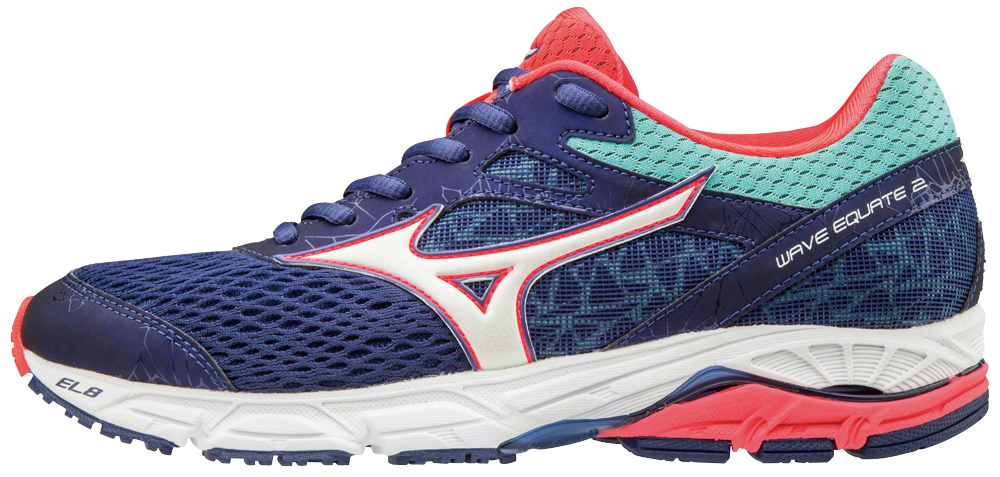 Mizuno Wave Equate 2 Hardloopschoenen Paars/Wit/Groen Dames