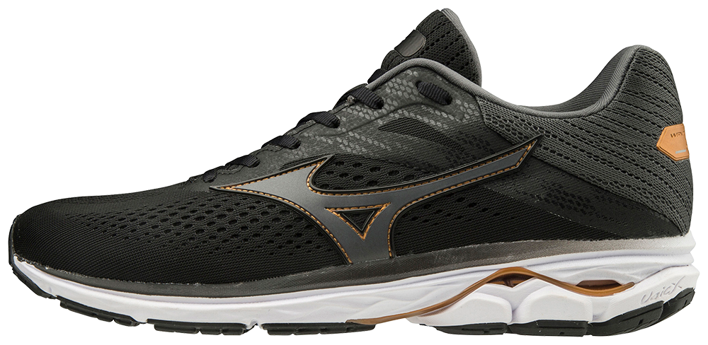Mizuno Wave Rider 23 Hardloopschoenen Zwart Grijs Heren koop je bij Futurumshop