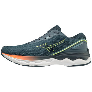 Mizuno Wave Skyrise 3 Hardloopschoenen Blauw/Limegroen/Fluo Oranje Heren