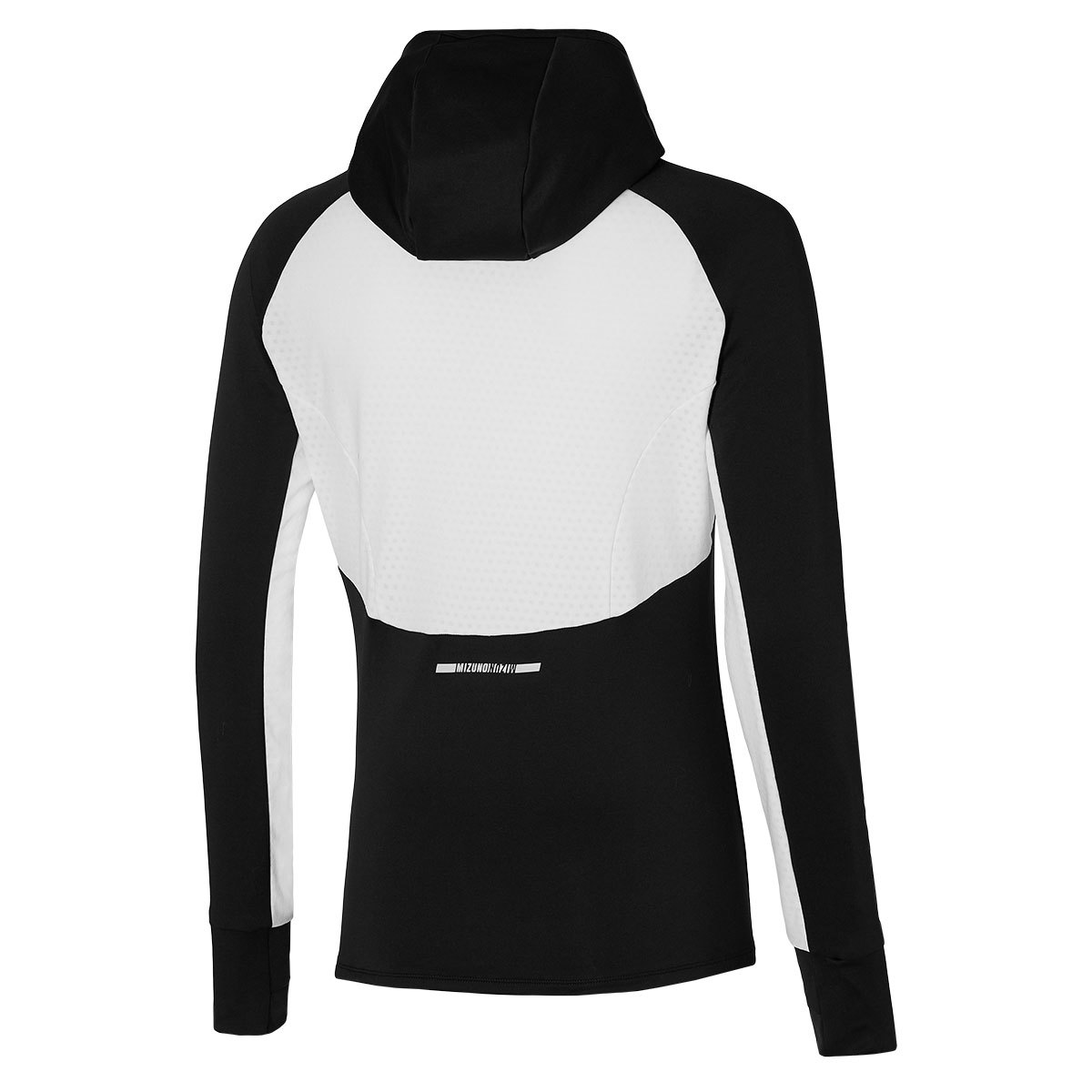 Mizuno Warmalite Hooded Hardloopshirt Lange Mouwen Zwart/Wit Dames