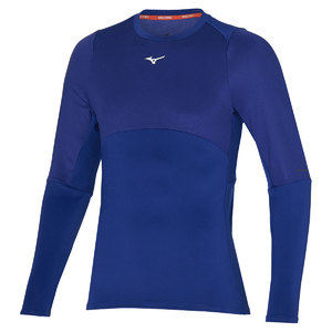 Mizuno Thermal Charge BT Hardloopshirt Lange Mouwen Blauw Heren