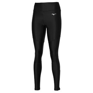 Mizuno Core Long Hardloopbroek Lang Zwart/Zilver Dames