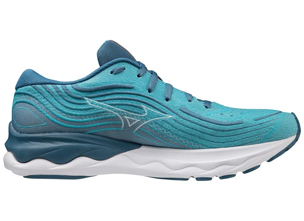 Mizuno Wave Skyrise 4 Hardloopschoenen Blauw Rood Wit Heren koop je bij Futurumshop