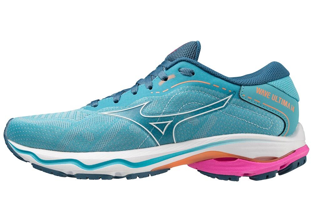 Mizuno Wave Ultima 14 Hardloopschoenen Blauw/Wit/Paars Dames