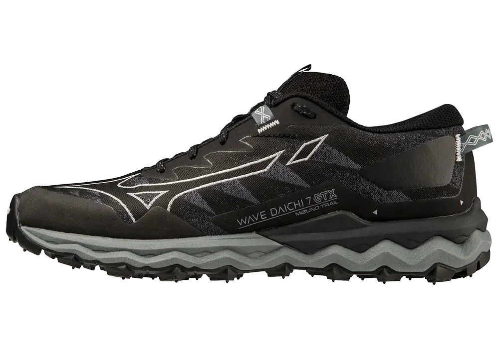 Mizuno Wave Daichi 7 GTX Trail Hardloopschoenen Zwart Grijs Dames koop je bij Futurumshop