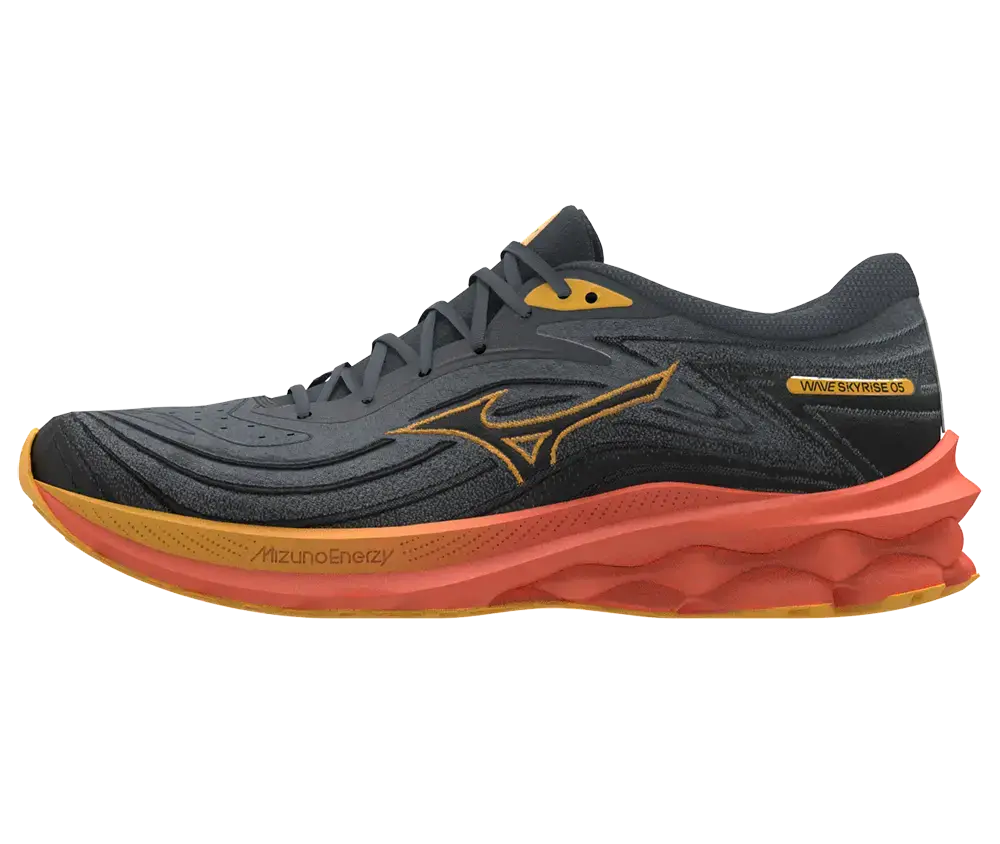 Mizuno Wave Skyrise 5 Hardloopschoenen Grijs/Oranje/Rood Heren