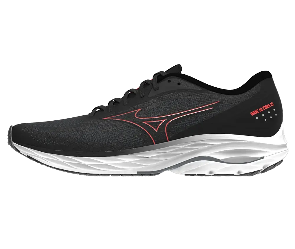 Mizuno Wave Ultima 15 Hardloopschoenen Zwart/Rood/Wit Dames