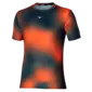 Mizuno Core Graphic Hardloopshirt Korte Mouwen Oranje/Donkerblauw Heren