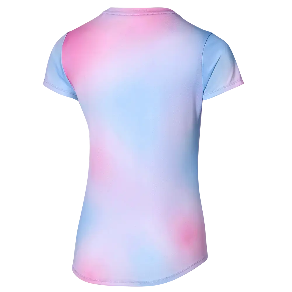 Mizuno Impulse Core Graphic Hardloopshirt Korte Mouwen Paars/Roze Dames