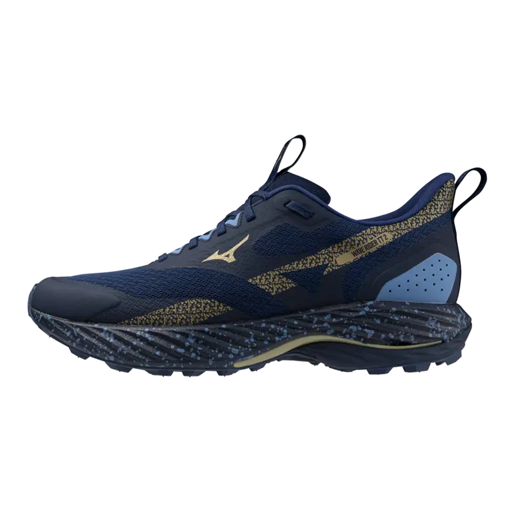 Mizuno Wave Rider TT 2 Trail Hardloopschoenen Donkerblauw Goud Blauw Heren