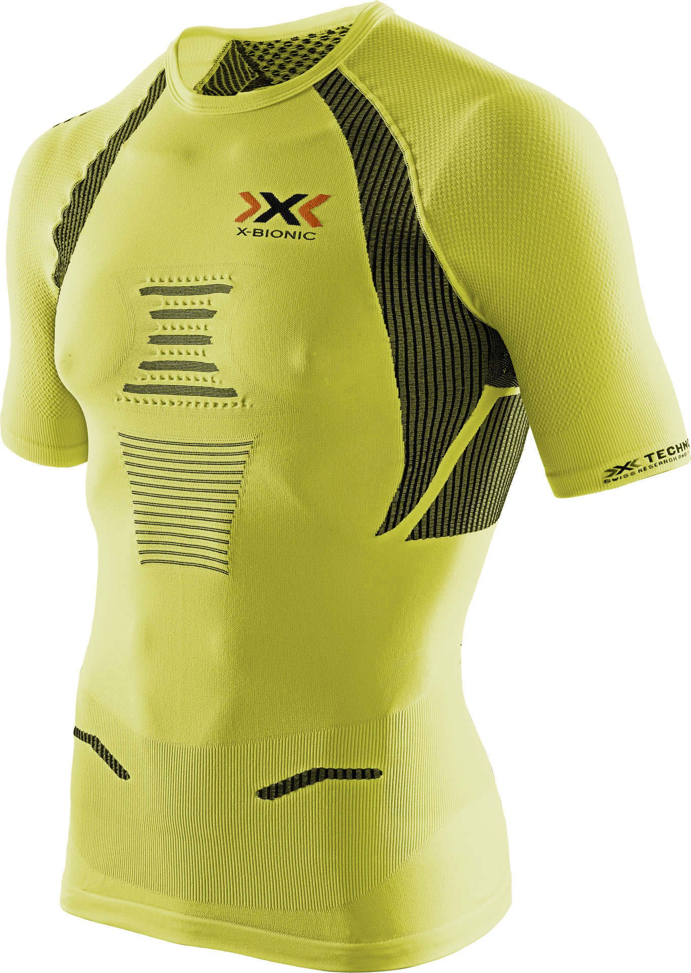 X-Bionic Running The Trick Hardloopshirt Korte Mouwen Geel/Zwart Heren