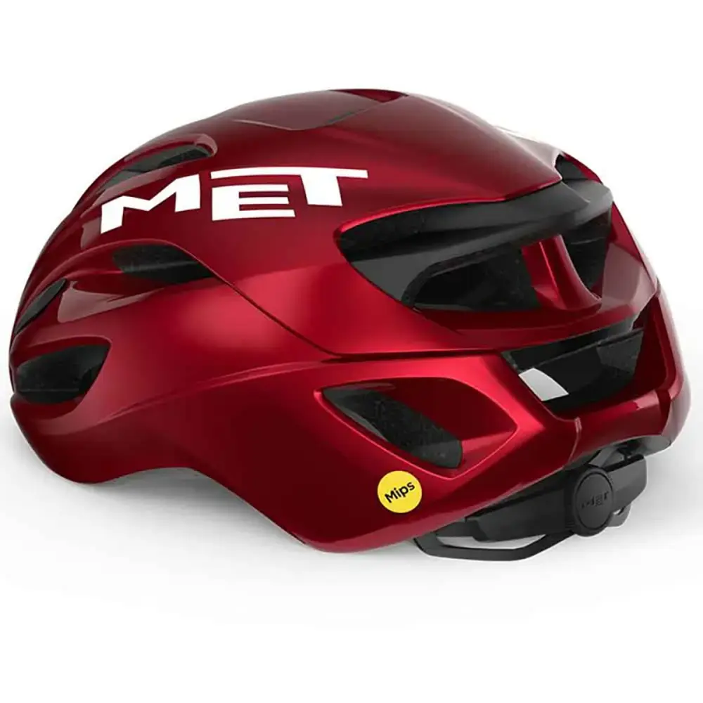 MET Rivale MIPS Race Fietshelm Rood/Metallic