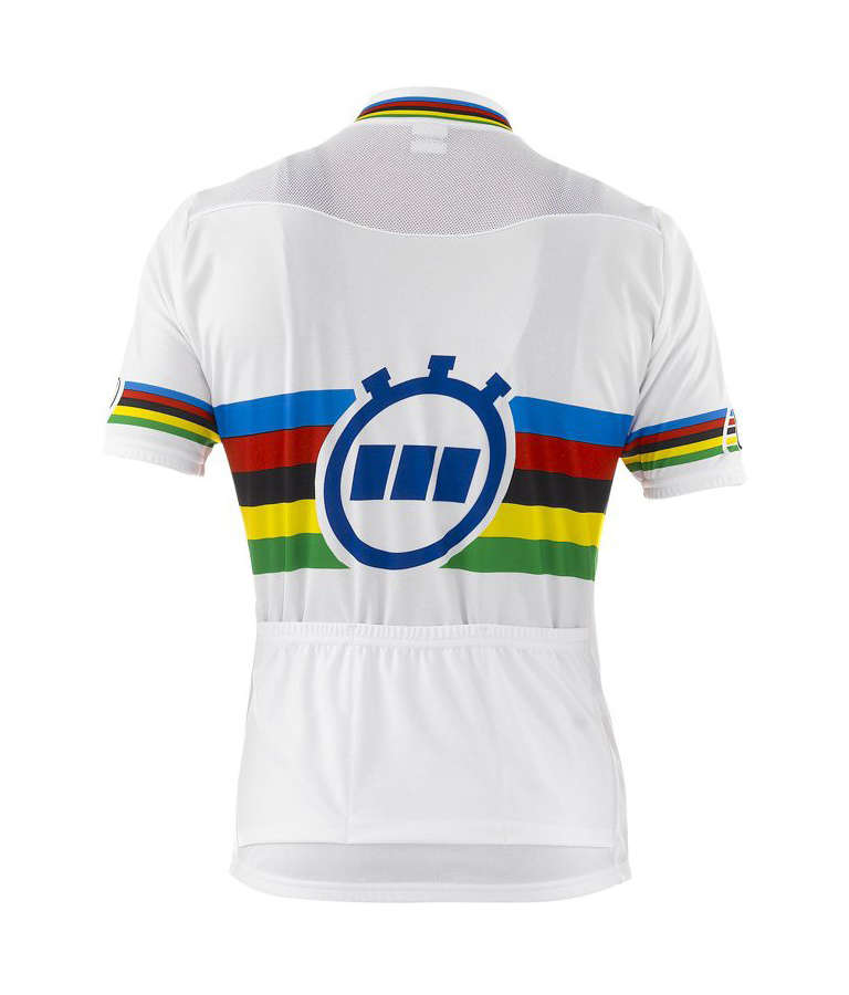 Santini UCI WC TT Fietsshirt Korte Mouwen Wit 2015