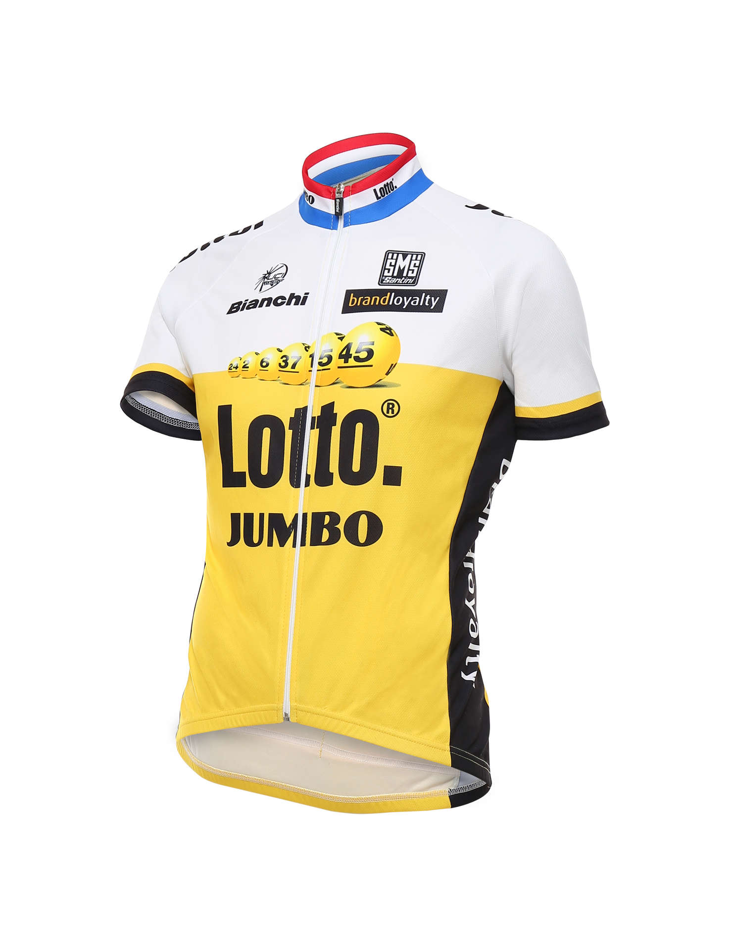 Santini Team LottoNL-Jumbo Replica Fietsshirt korte mouwen 2016