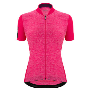 Santini Colore Puro Fietsshirt Korte Mouwen Roze/Zwart Dames