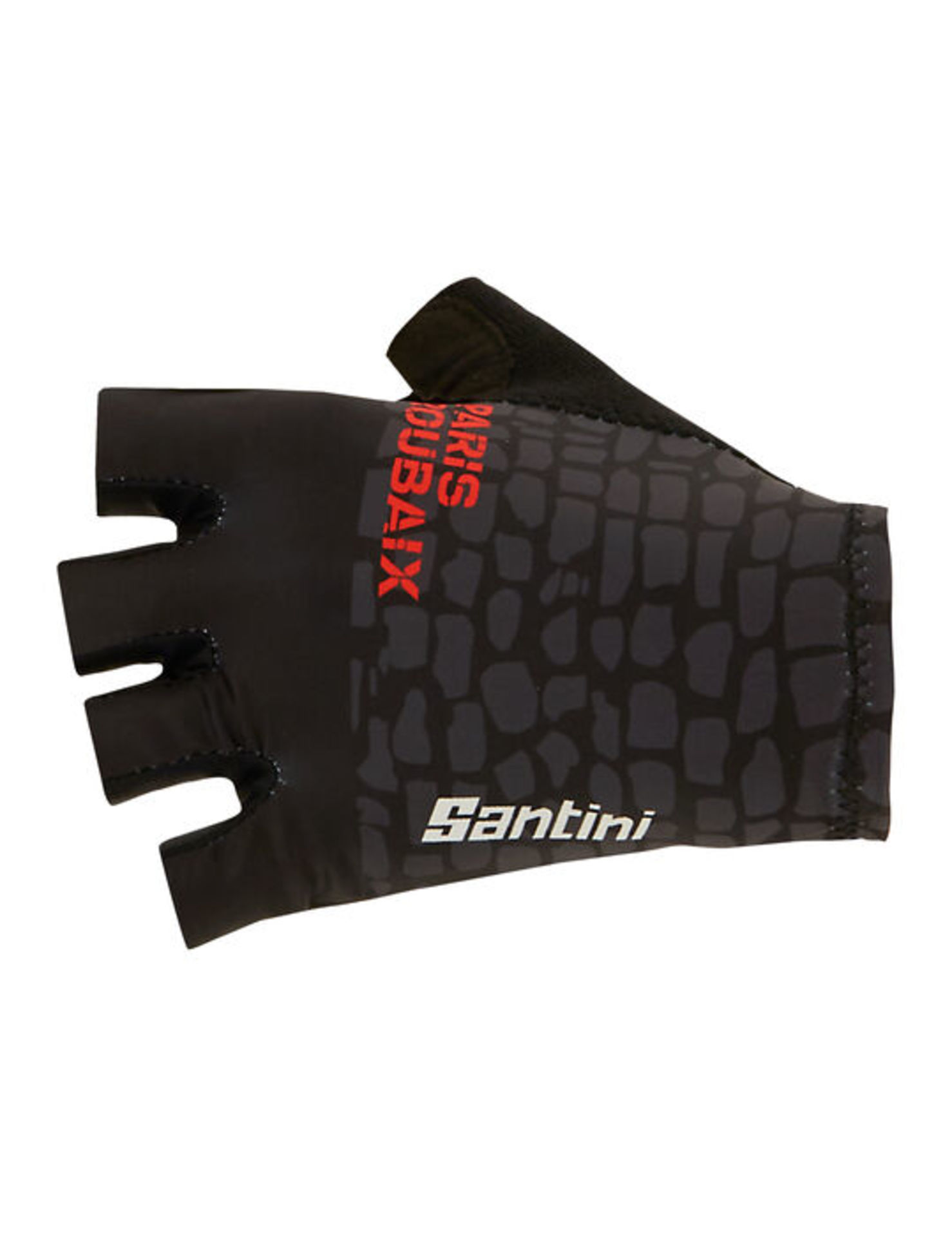 Santini Paris Roubaix Fietshandschoenen Zwart/Rood