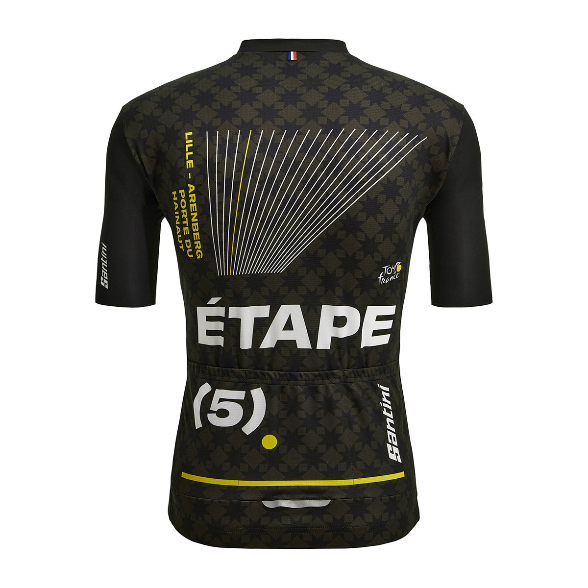 Santini Tour De France Official Arenberg Fietsshirt Korte Mouwen Groen/Zwart