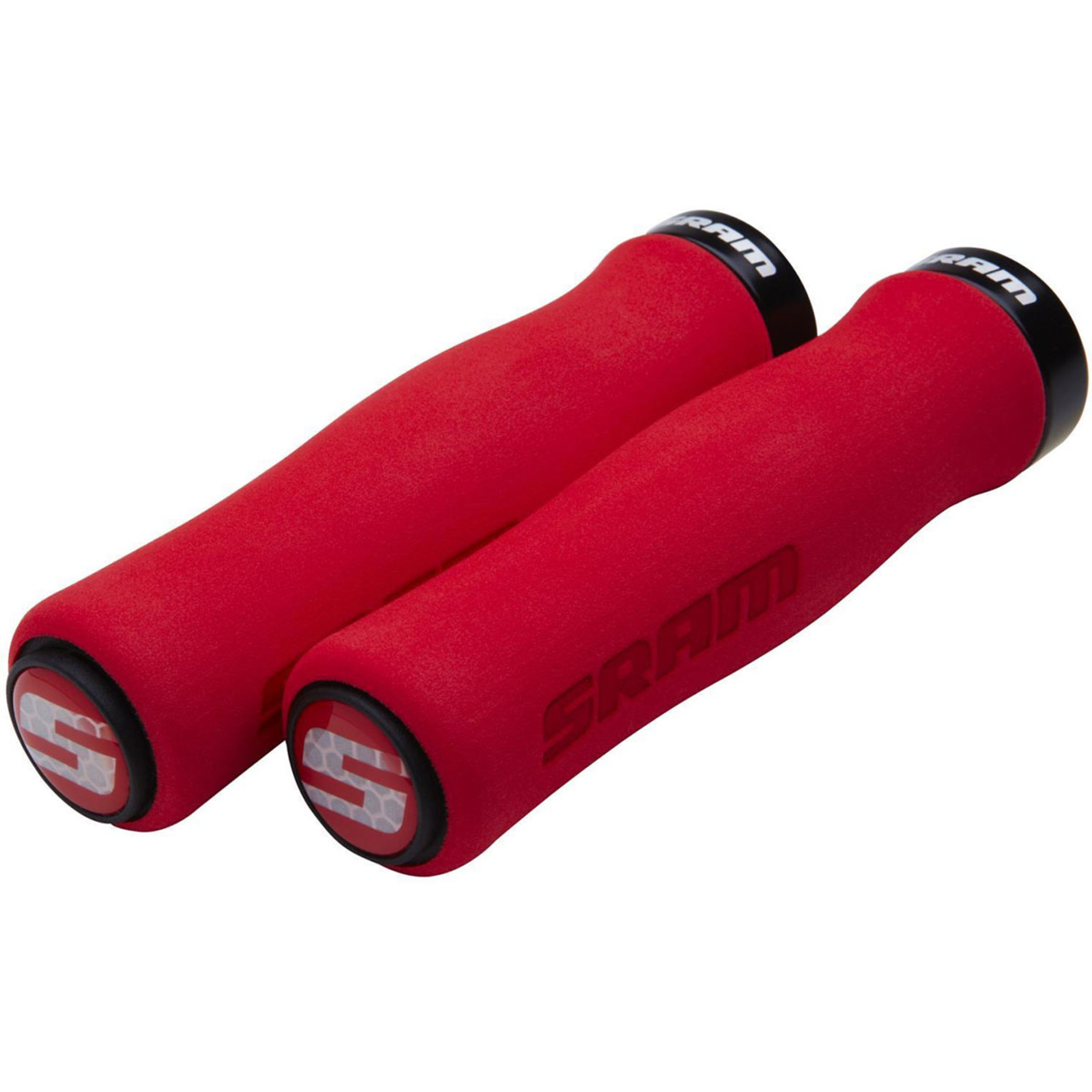 SRAM MTB Locking Grips Contour Foam Poignées Vélo Avec Collier Noir - 129mm