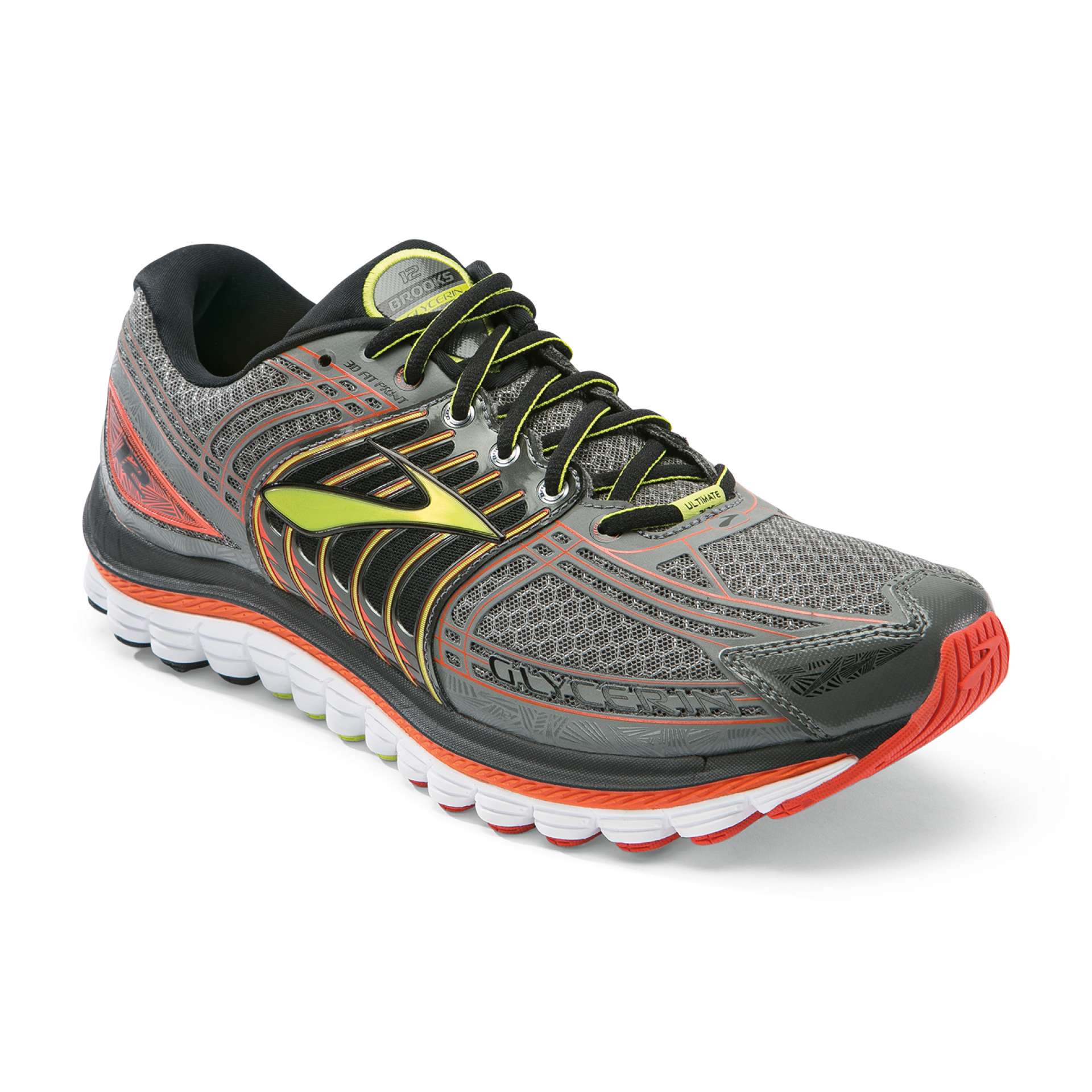 Brooks Glycerin 12 Hardloopschoenen Grijs/Groen Heren