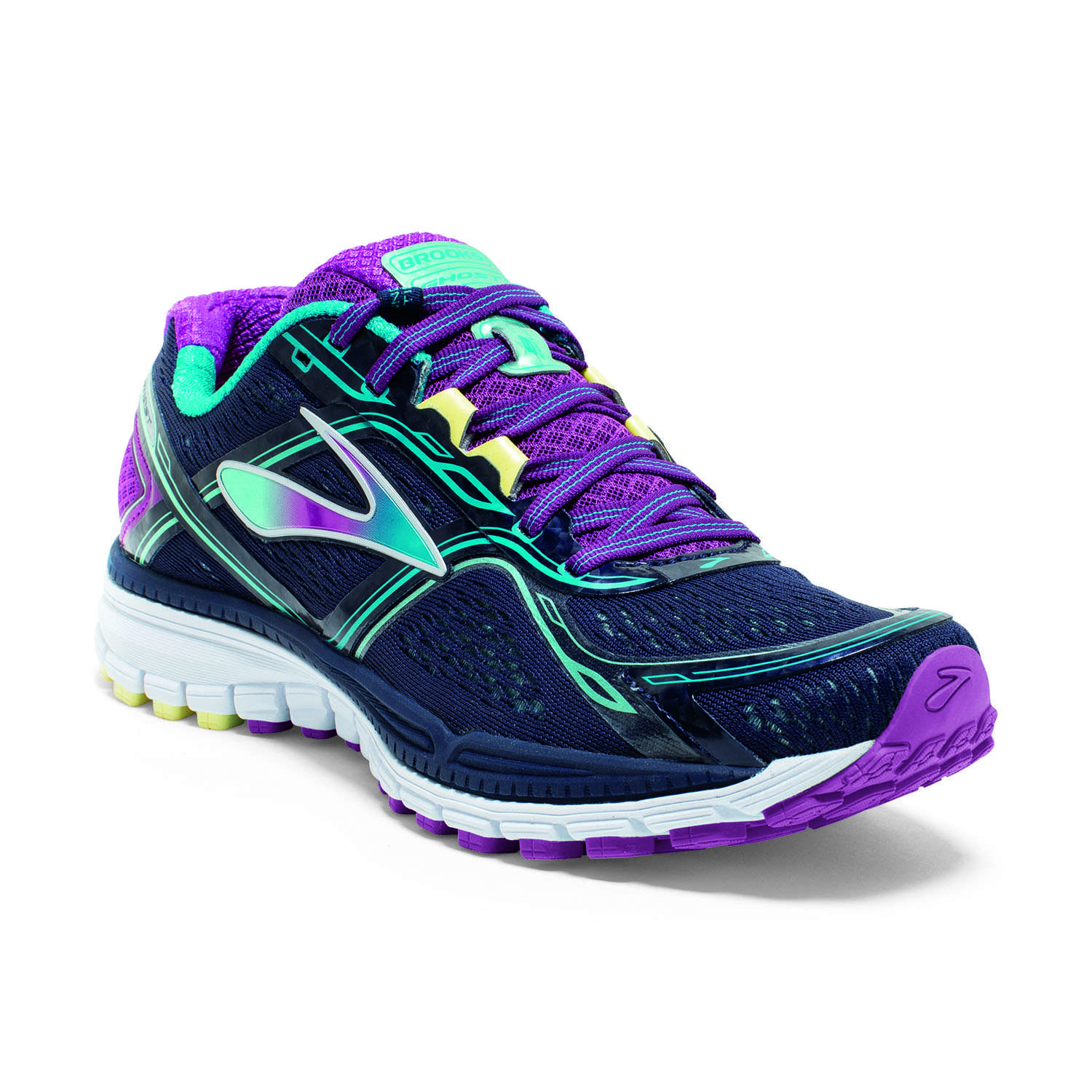 Brooks Ghost 8 Hardloopschoenen Blauw Paars Groen Dames koop je