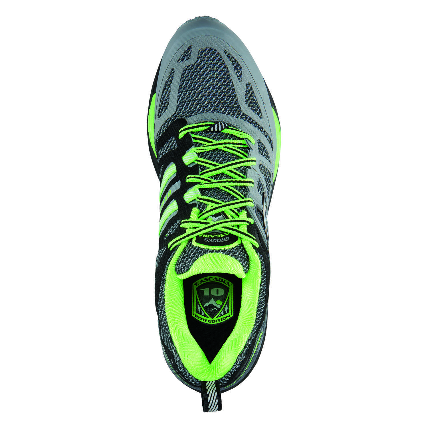 Cascadia 10 Trail Hardloopschoenen Grijs Zwart Groen Heren