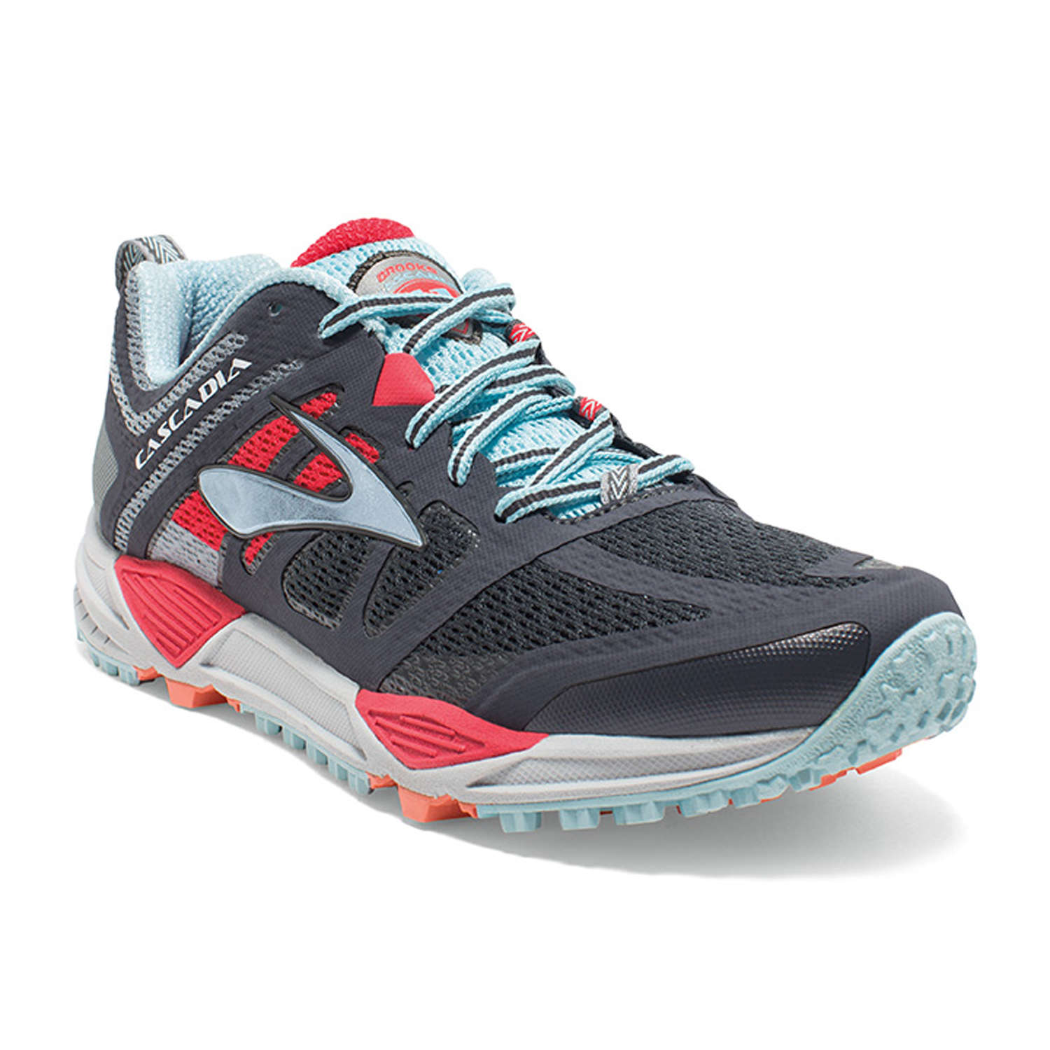 Brooks Cascadia 11 Trail Hardloopschoen Grijs/Rood/Blauw Dames