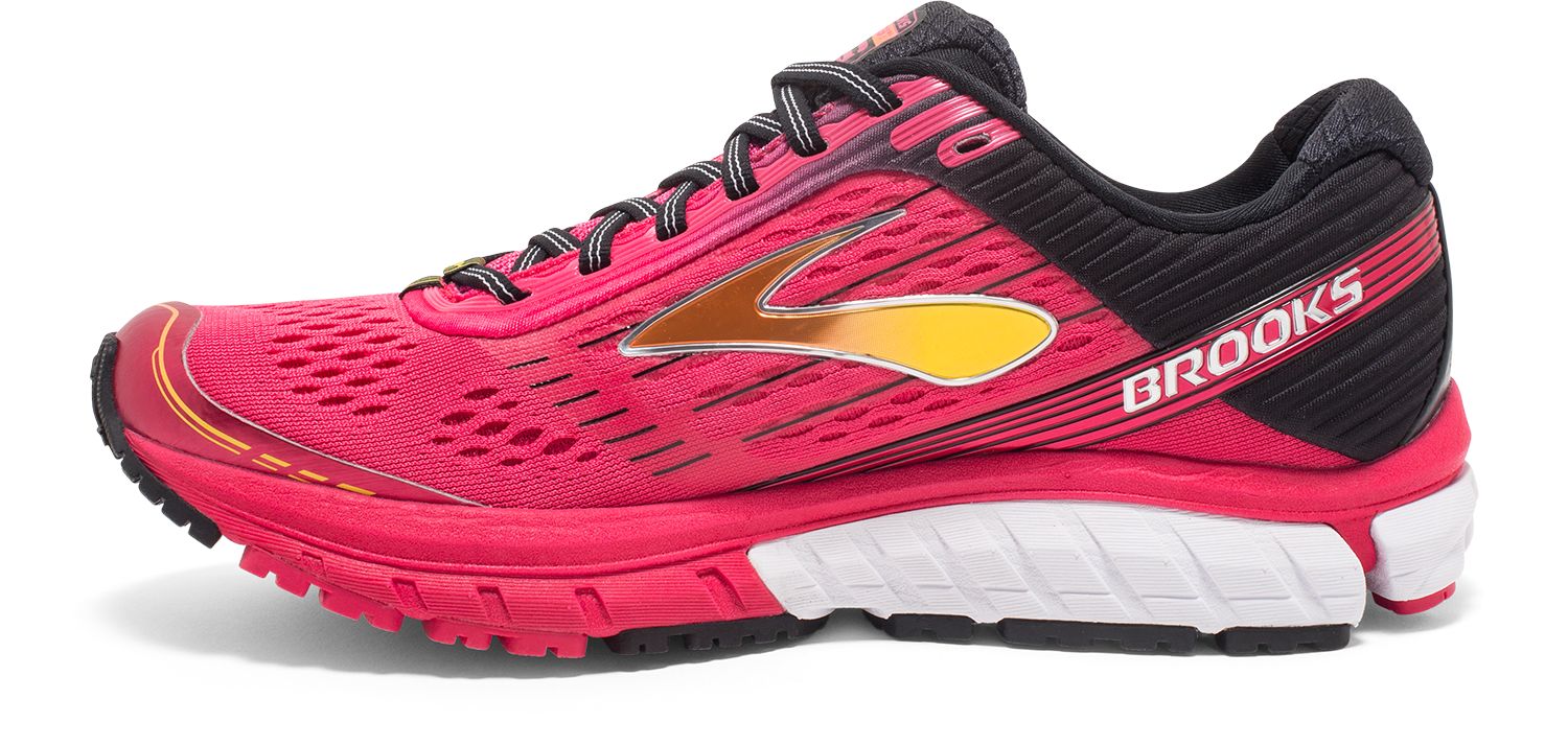 Brooks Ghost 9 Hardloopschoenen Azalea/Zwart/Geel Dames