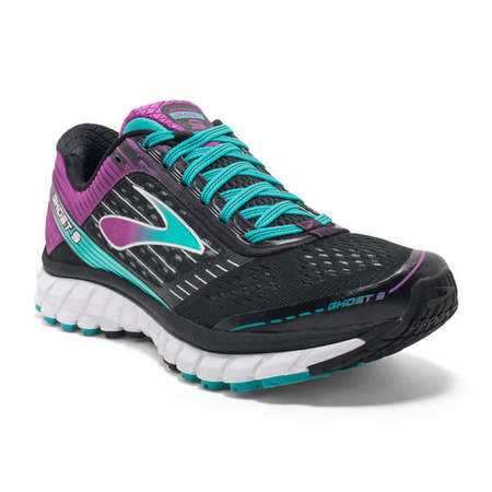 Brooks Ghost 9 Hardloopschoenen Zwart/Paars/Groen Dames