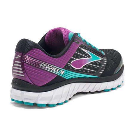 Brooks Ghost 9 Hardloopschoenen Zwart/Paars/Groen Dames