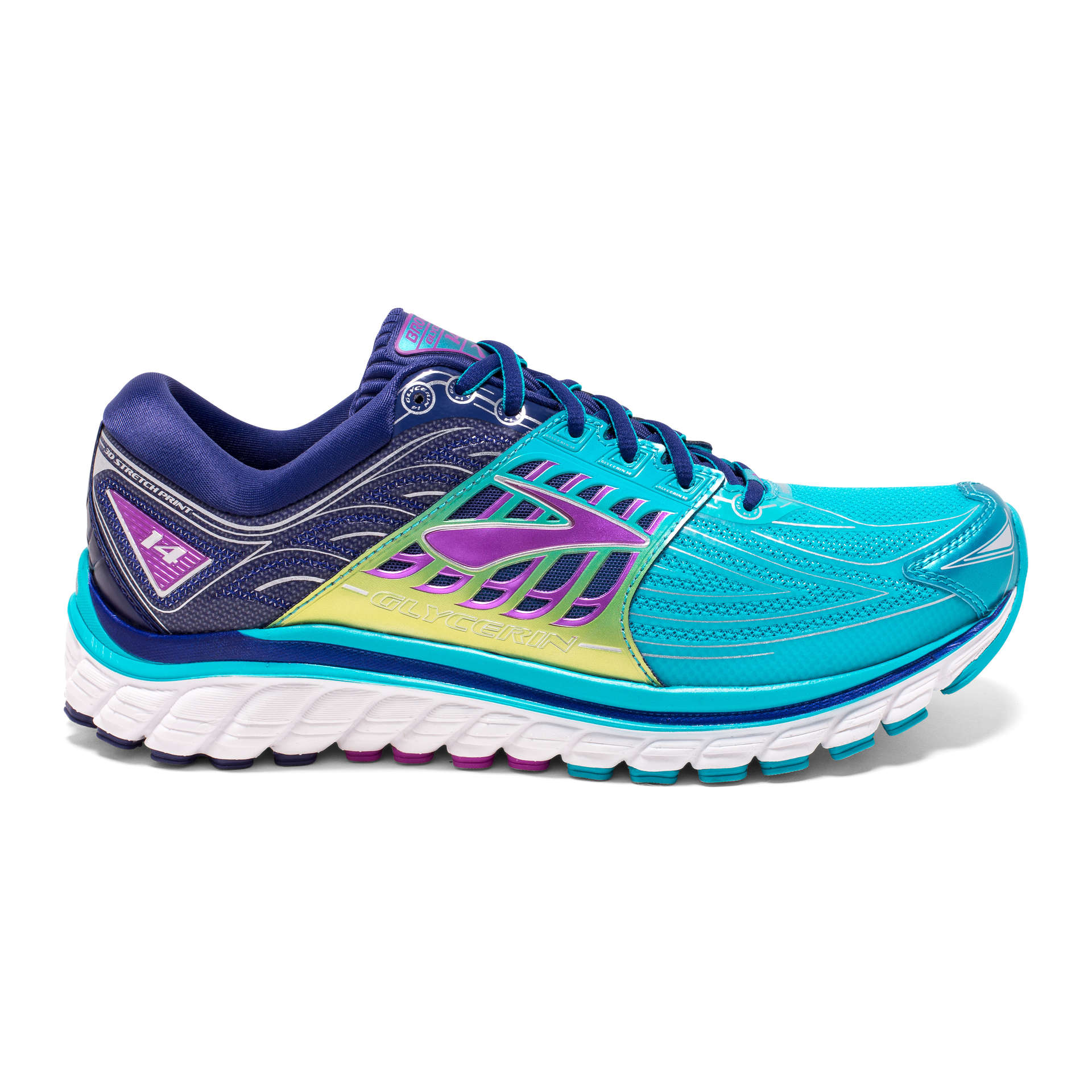 Brooks Glycerin 14 Hardloopschoenen Blauw/Paars Dames