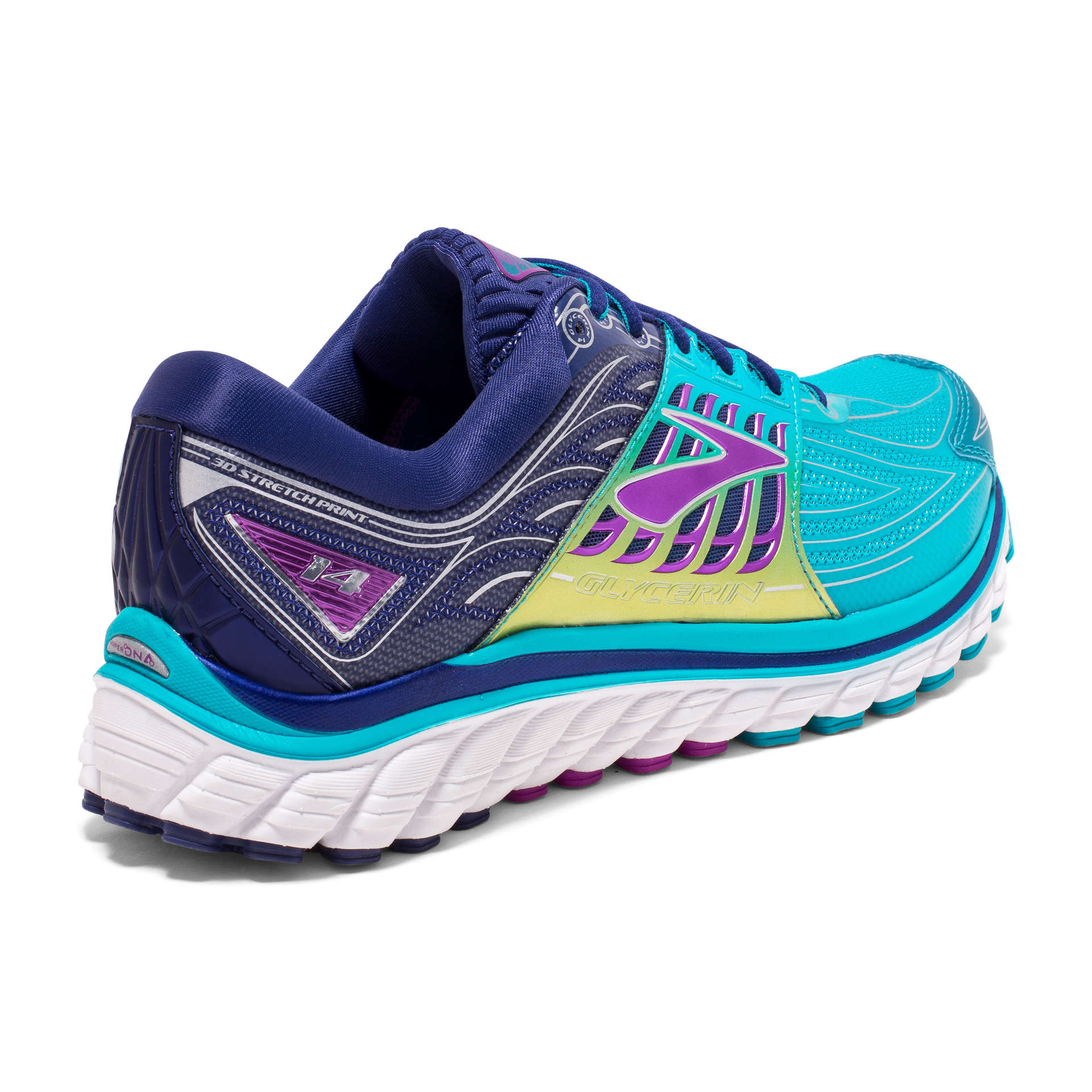 Brooks Glycerin 14 Hardloopschoenen Blauw/Paars Dames