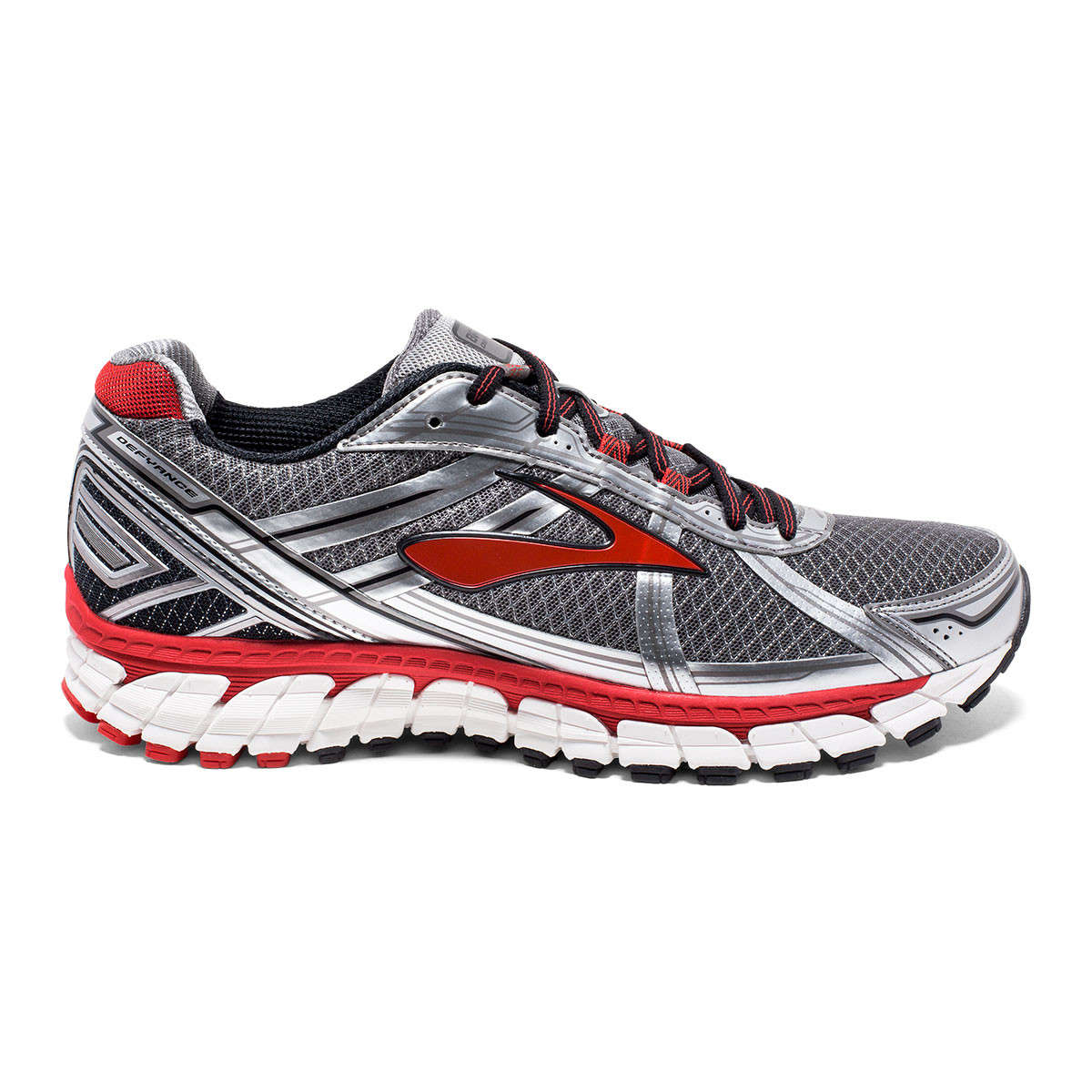 Brooks Defyance 9 Hardloopschoenen Grijs/Zilver/Rood Heren