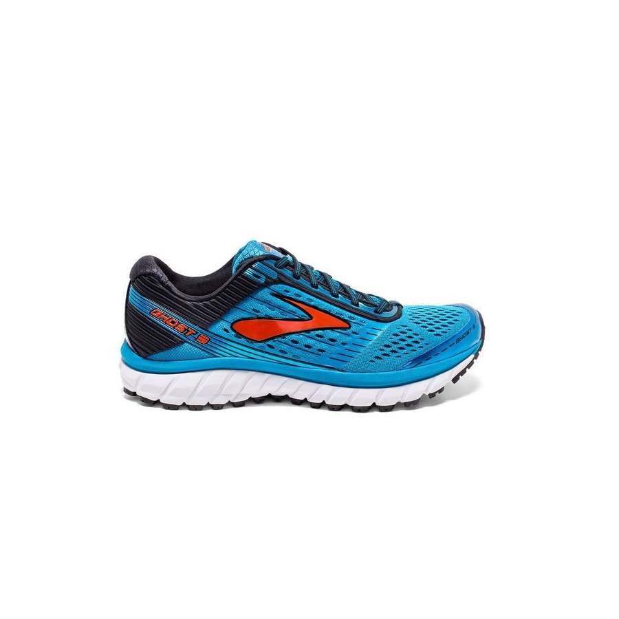 Brooks Ghost 9 Hardloopschoenen Blauw/Zwart/Oranje Heren