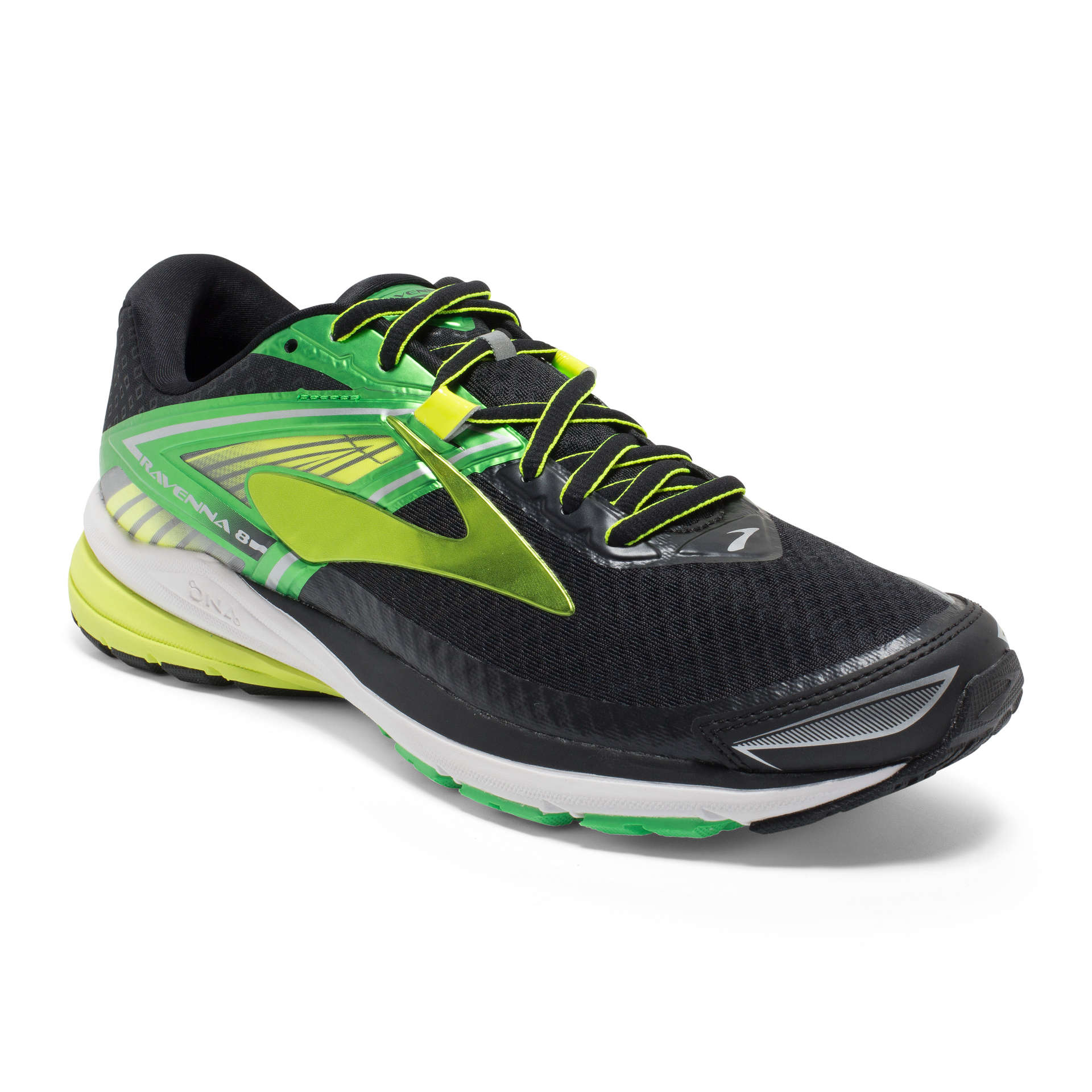 Brooks Ravenna 8 Hardloopschoenen Zwart/Groen Heren