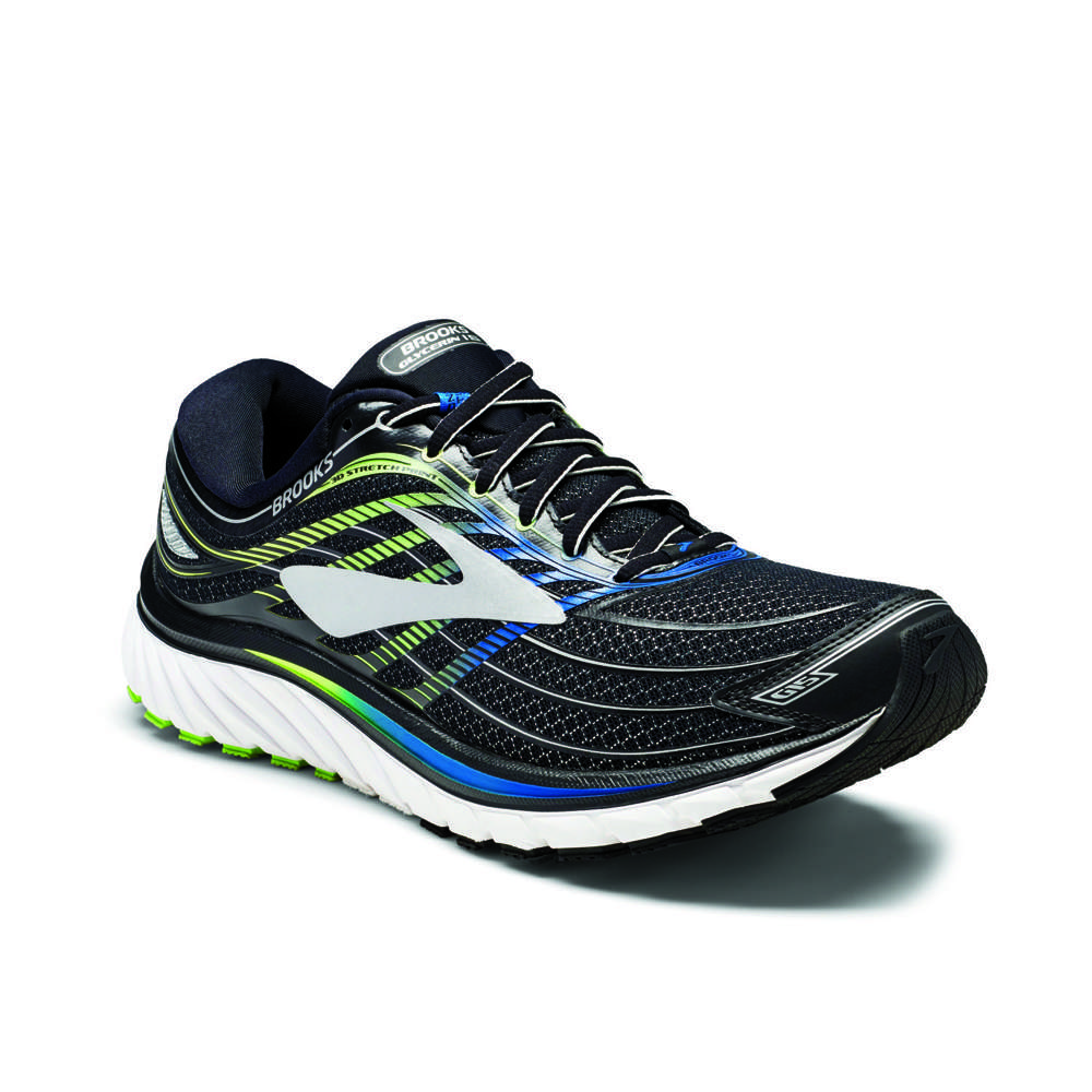 Brooks Glycerin 15 Hardloopschoenen Zwart/Blauw/Groen Heren