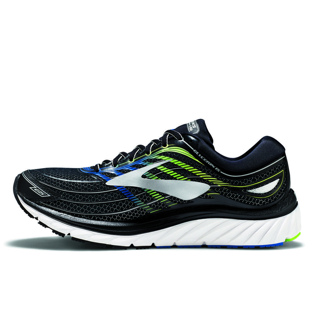 Brooks Glycerin 15 Hardloopschoenen Zwart/Blauw/Groen Heren