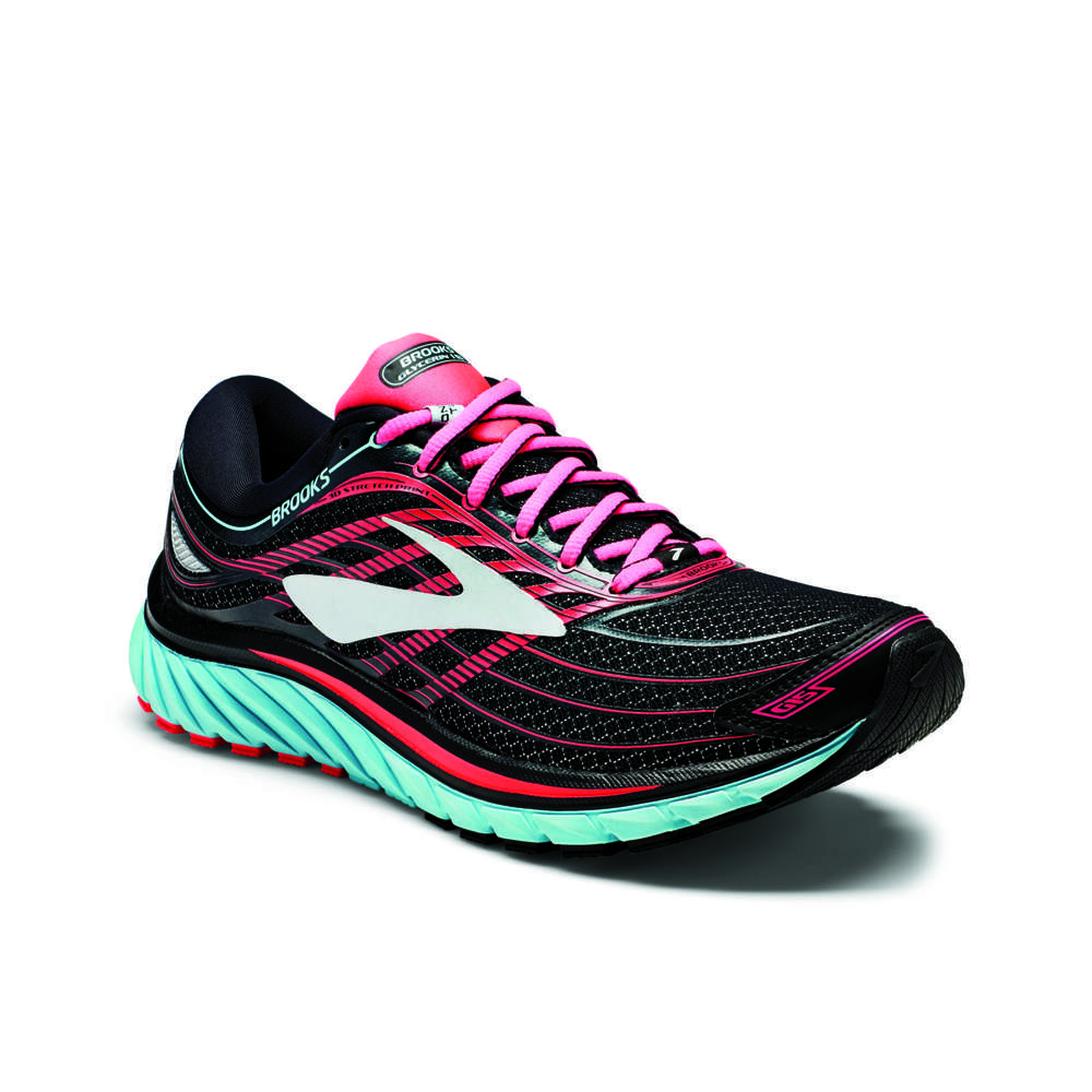 Brooks Glycerin 15 Hardloopschoenen Zwart/Blauw/Roze Dames