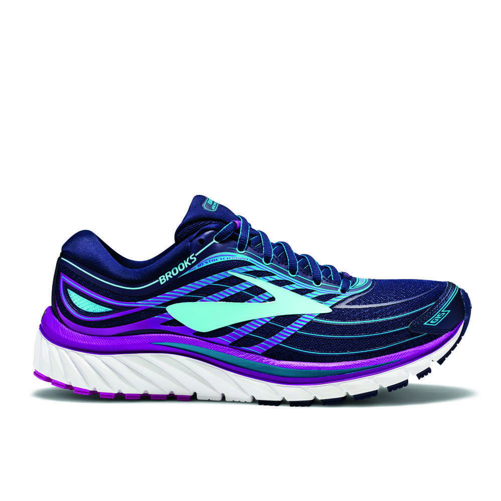 Brooks Glycerin 15 Hardloopschoenen Breed Paars/Blauw/Roze Dames