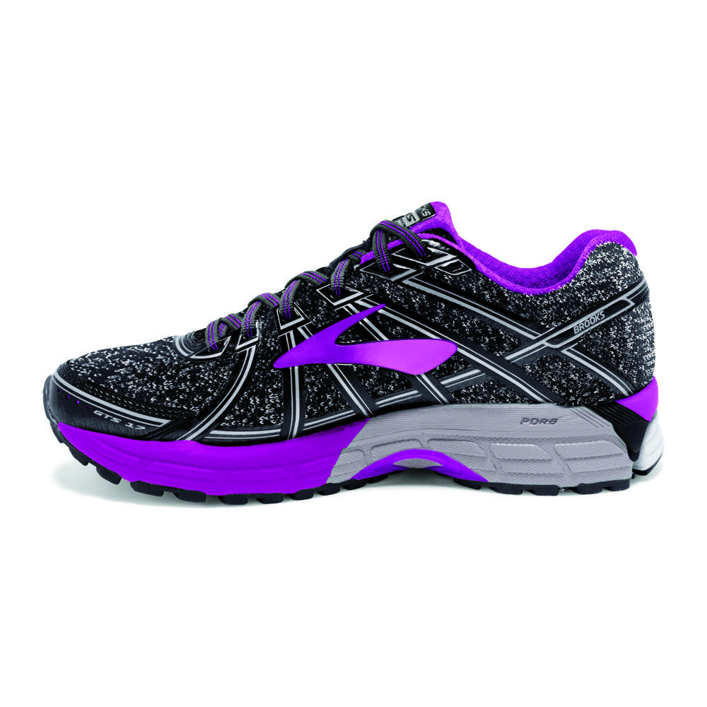 Brooks Adrenaline GTS 17 Hardloopschoenen Zwart/Paars Dames