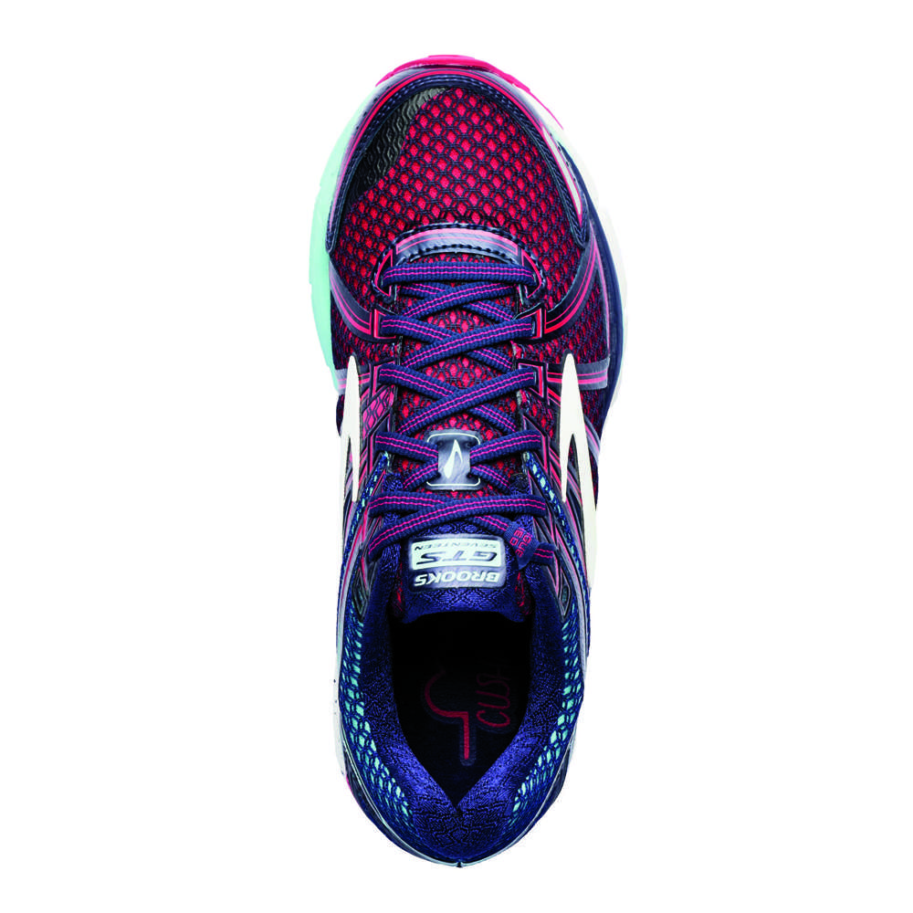 Brooks Adrenaline GTS 17 Hardloopschoenen Blauw/Roze Dames