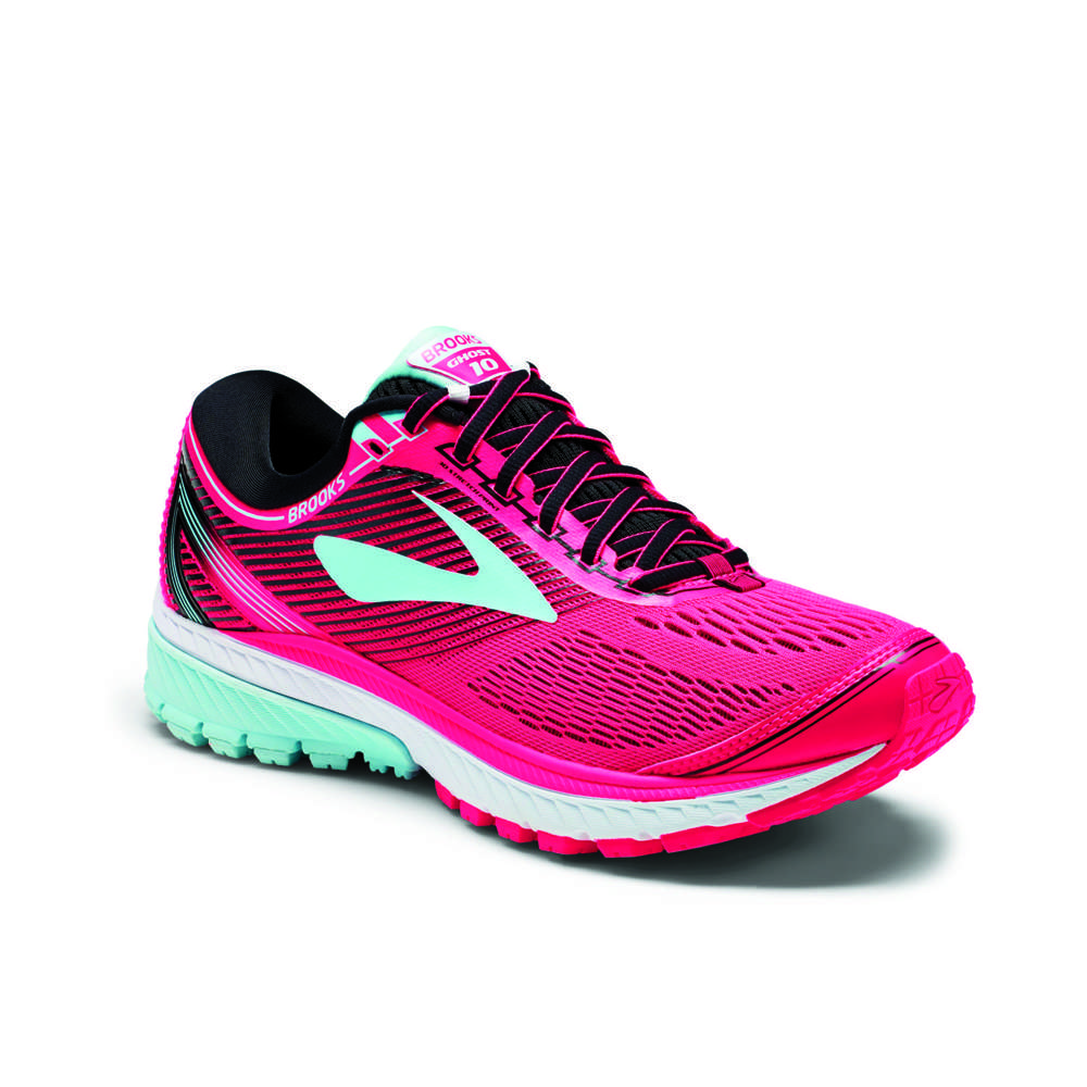 Brooks Ghost 10 Hardloopschoenen Roze/Zwart/Blauw Dames