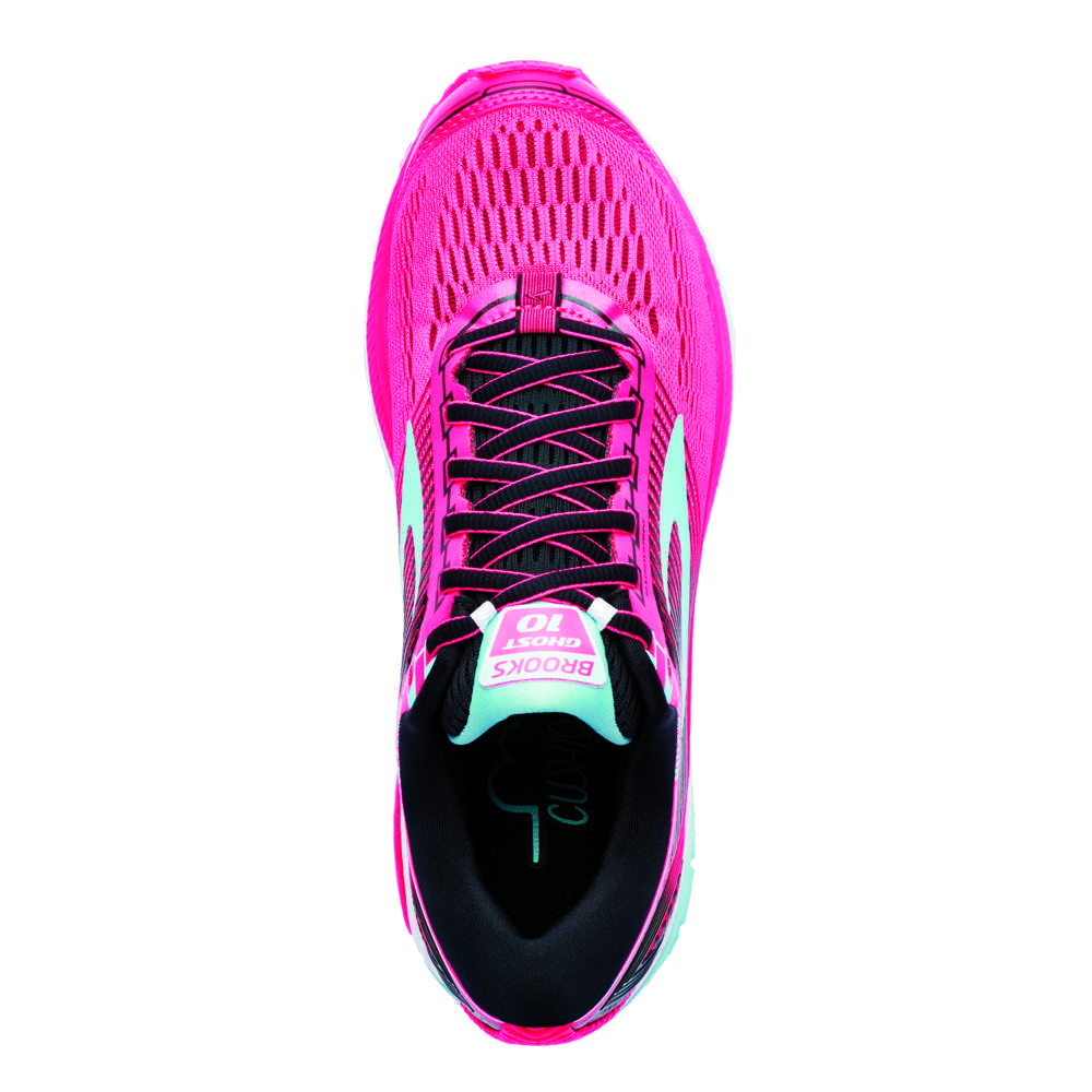 Brooks Ghost 10 Hardloopschoenen Roze/Zwart/Blauw Dames